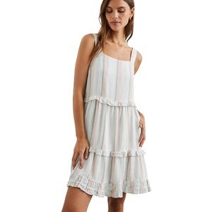 NWT Rails Linen Blend Sandy Dress in Biarritz Multi Stripe Size XS